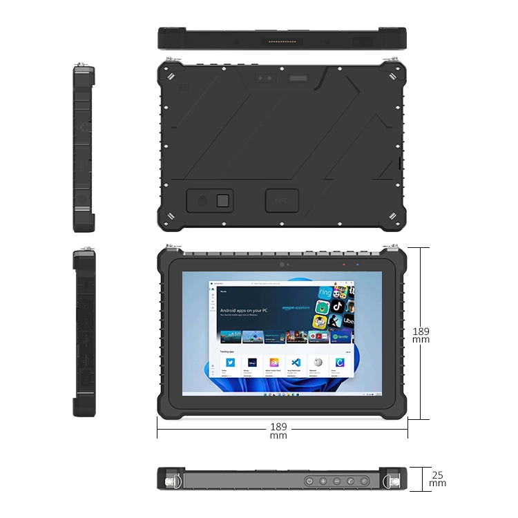 Senke Gigabit Ethernet 10.1&quot; 1200*1920 IPS Screen Windows 10 11 IP67 Waterproof Fully Rugged Extreme Tablet PC