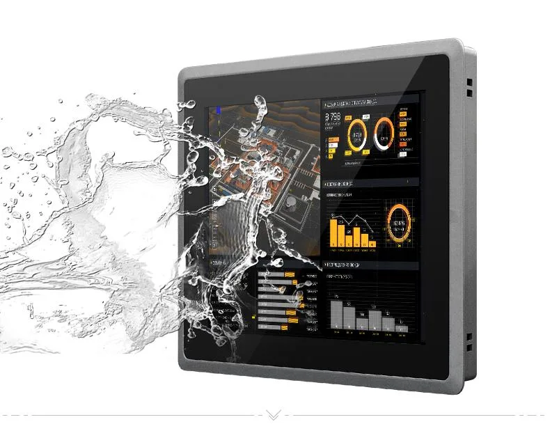 IP65 Waterproof Front Bezel Windows 10 I3 4G 64G Capacitive Touchscreen Fanless Industrial HMI Panel PC