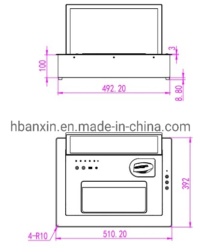 Intelligent Conference System Hidden Installation Motorized Retractable Monitor Lifting with Flip up Touch Screen Control and Keyoard &amp; Mouse