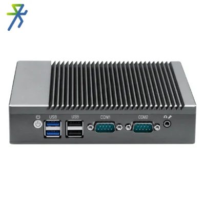 High Performance VGA USB3.0 COM DC 12V Dual LAN Fanless Linux Ubuntu Industrial Mini PC with Parallel Port