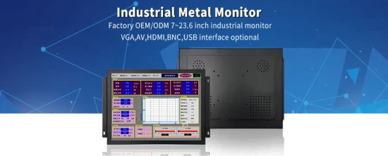 11.6 Inch IPS 1920*1080 HDMI VGA AV BNC Non Touch Screen Metal Case TFT Open Frame Embedded OEM ODM Industrial LCD Monitor